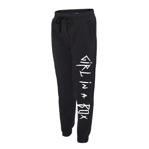 GIRL IN A BOX BLACK SWEATPANTS
