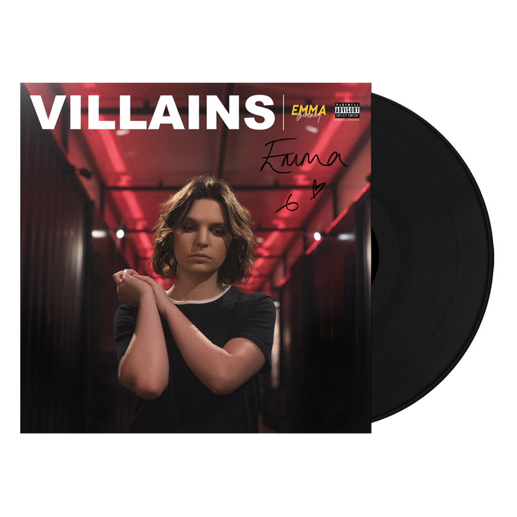 VILLAINS BLACK VINYL SIGNED