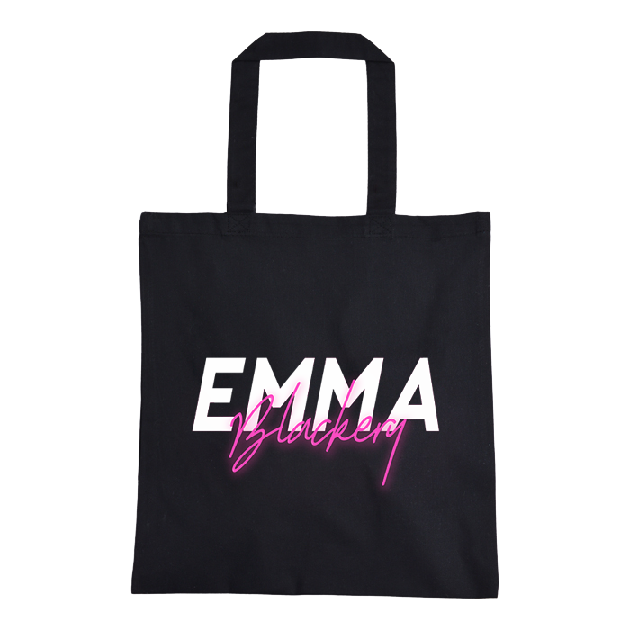 NEON LOGO/VILLAINS DOUBLE SIDED TOTE BAG